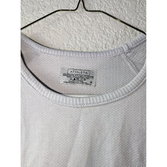 Athleta Small Light Grey Long Sleeve Athletic Shirt - Picture 4 of 9
